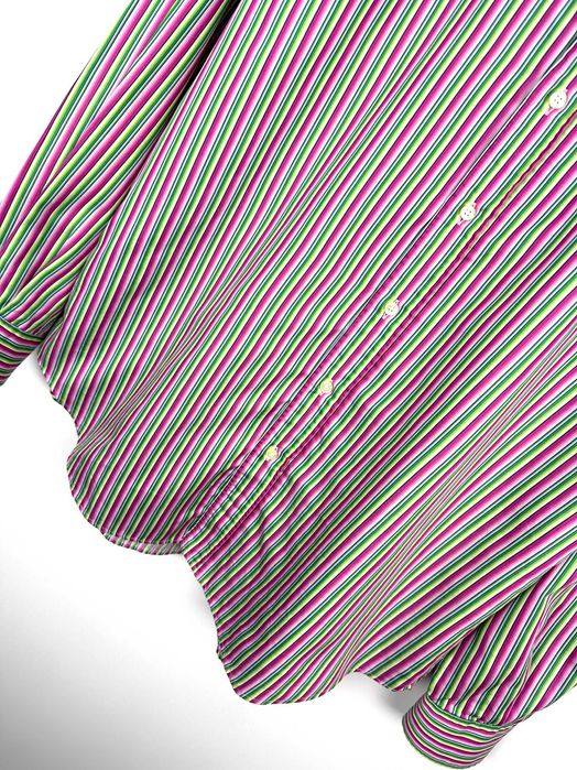 Koszula męska ETRO MILANO Italy Paski kolorowa r. 41 (L)