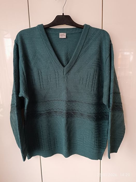 Zielony swetr sweter  męski r XL