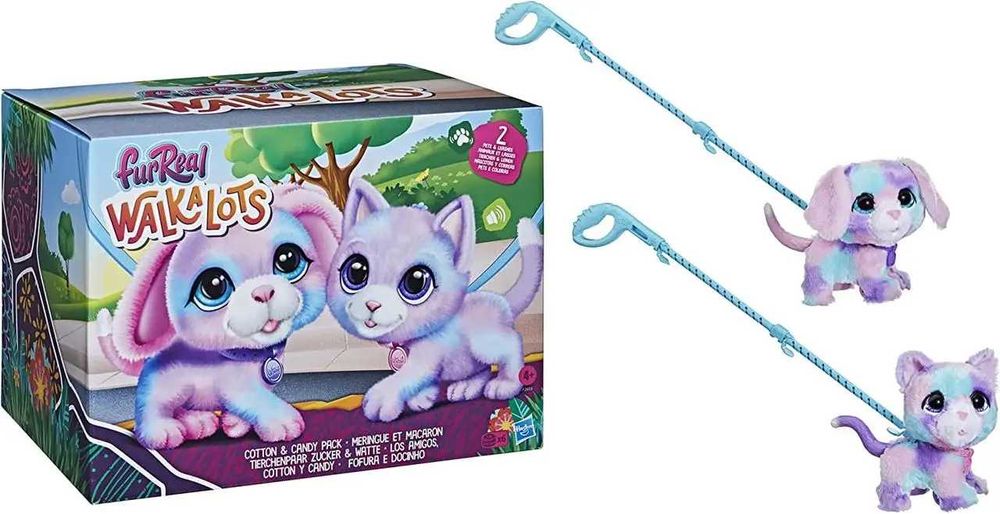 Набор интерактивный котенок и щенок Furreal Friends Walkalots, Hasbro
