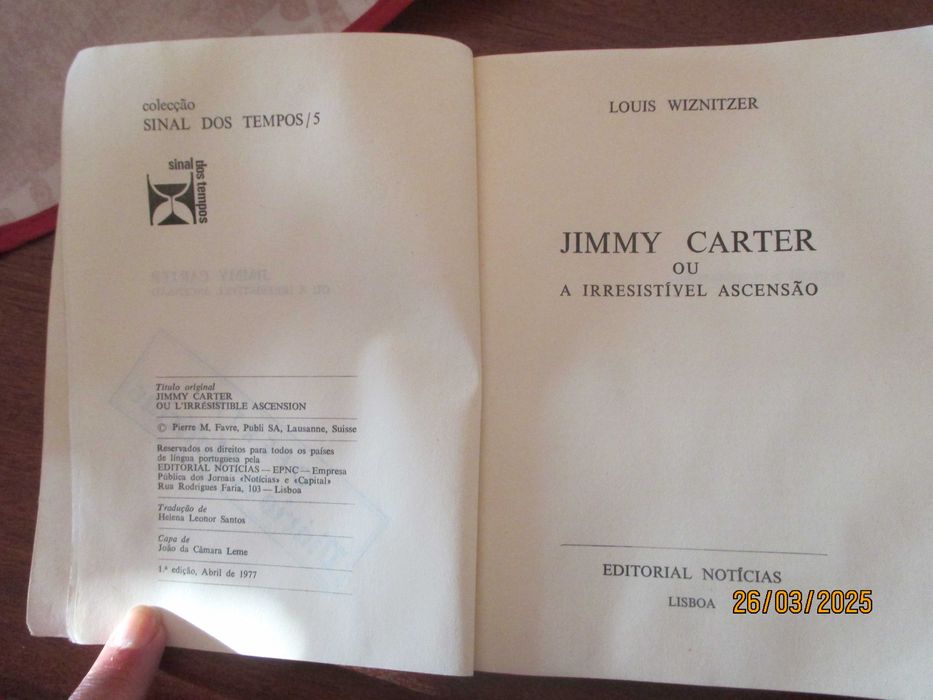 Livro - Jimmy Carter ou a irresistivel ascenção