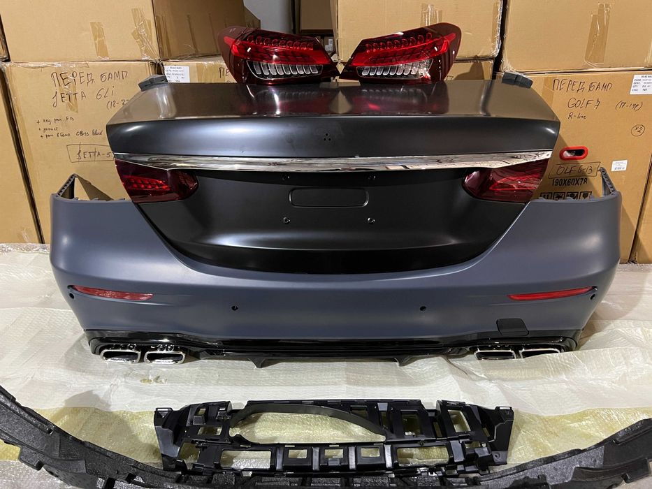 W213 рестайлінг комплект фара кришка багажника гриль стоп захист