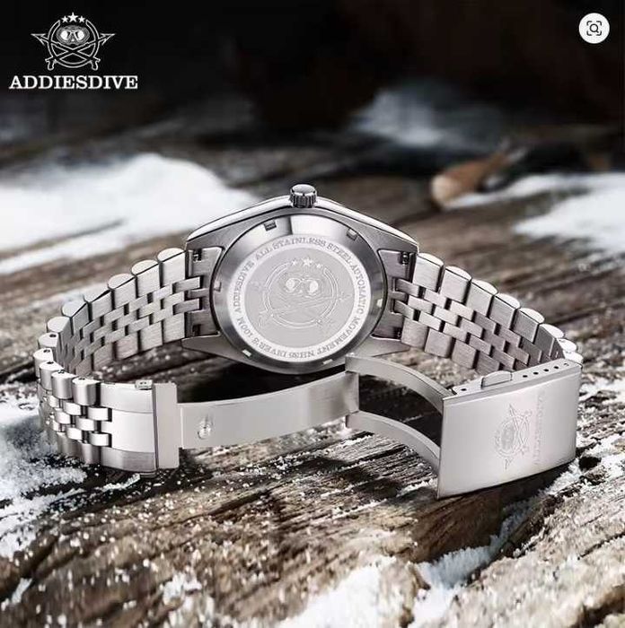 Zegarek automatic Addiesdive | Biały 10 Bar Japan NH35A
