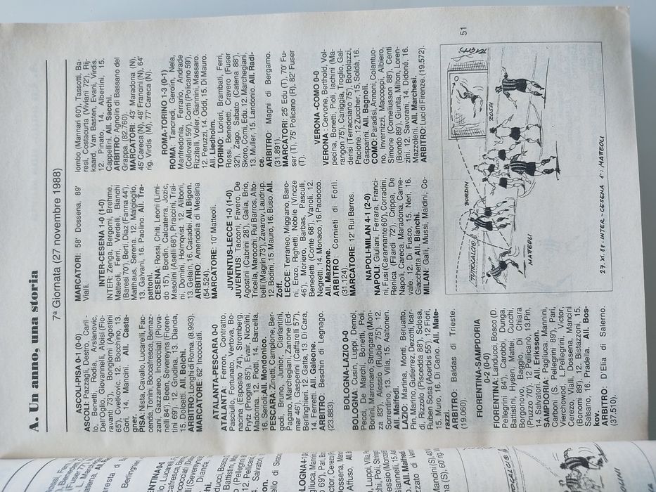 Livro  italiano Anno calcio 1989