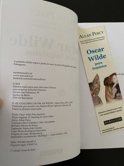 Livro Óscar Wilde para Inquietos de Allan Percy