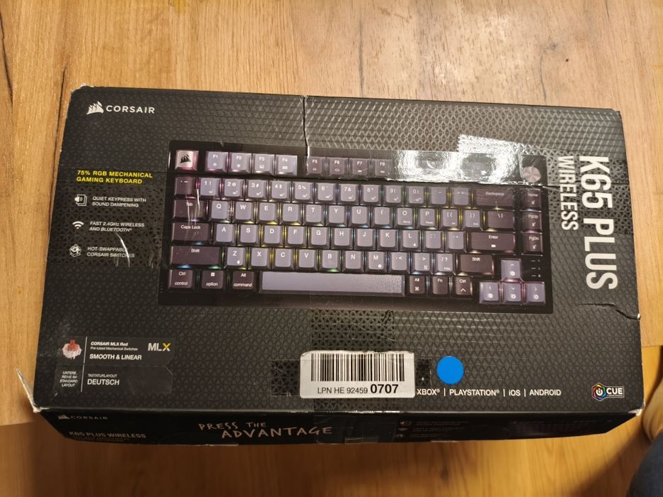 Klawiatura Corsair K65 Plus Wireless 75% | Hot-Swap | QWERTZ | OKAZJA