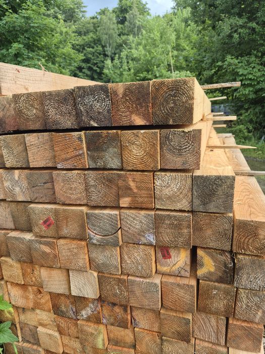 Kantówka, słupek modrzewiowy 100x100x2500mm