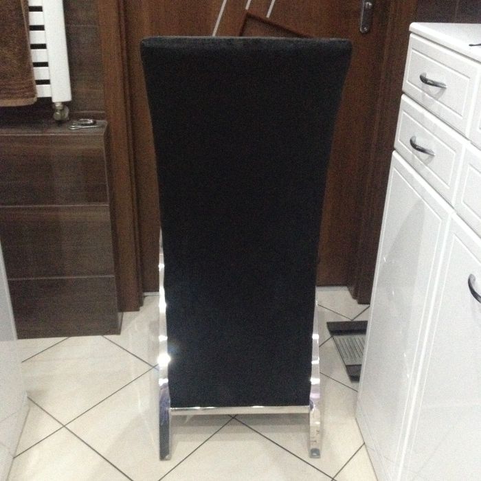 Glamour Krzesło czarne chrom