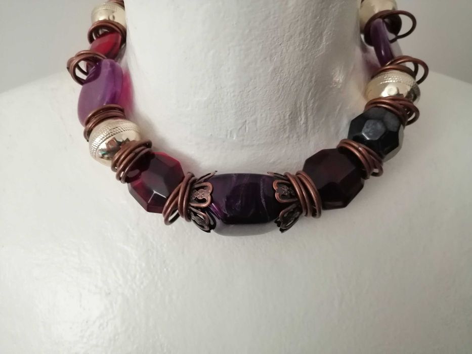 Naszyjnik odcienie fioletu