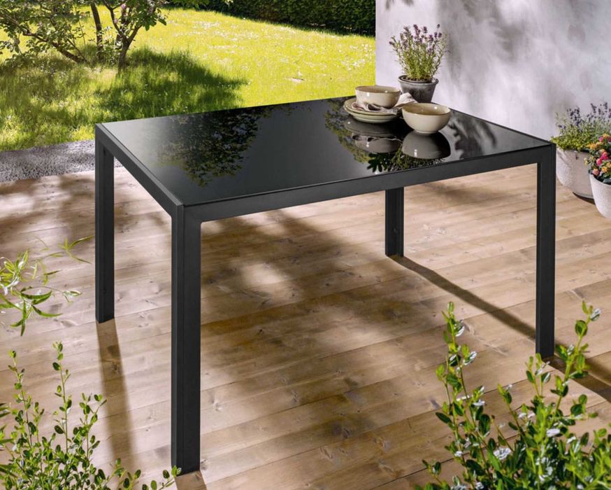 LIVARNO stół ogrodowy Houston, 140x90cm, Obracany blat 2 kolory