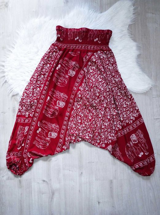 szarawary, spodnie, rozm. M/L, słonie, orient, indie, boho, etno