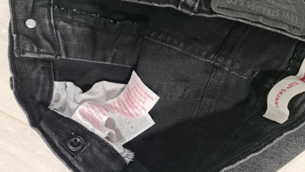 Levi's spodnie jeans Levi Strauss skinny 510 r. 176 cm (M) czarne