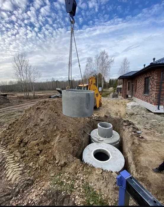 Каналізаційні якісні Бетонні Кільця Круги Септики Каналізація Під Ключ Чорнозем екскаватора послуги