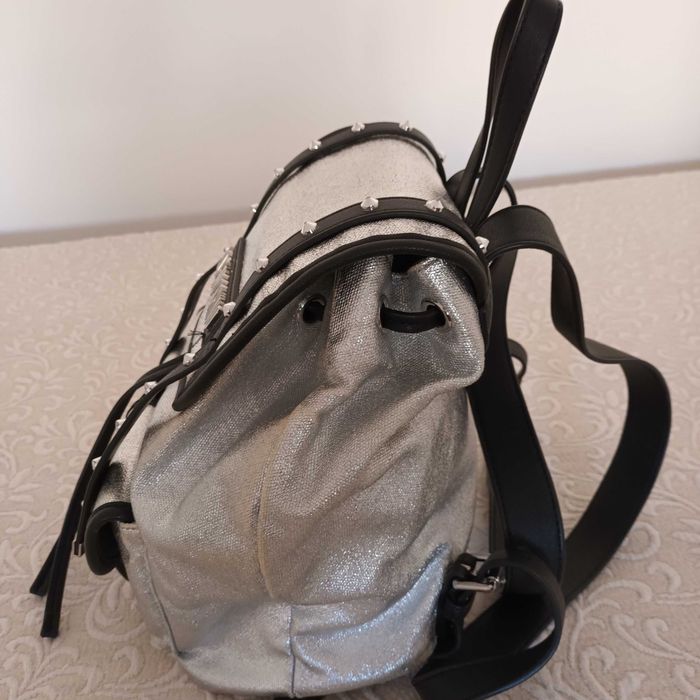 Love Moschino Black and Silver Backpack64176773069057124