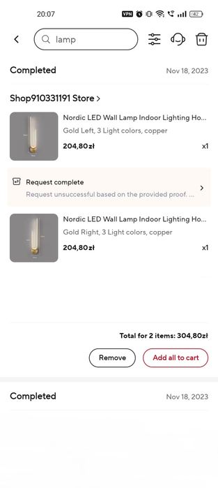 Lampy LED 230V, 20W, 2 szt.
