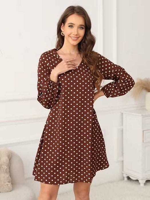 Vestido túnica decote em V