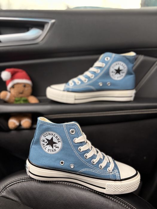 Конверси жіночі сині converse all star blue високі