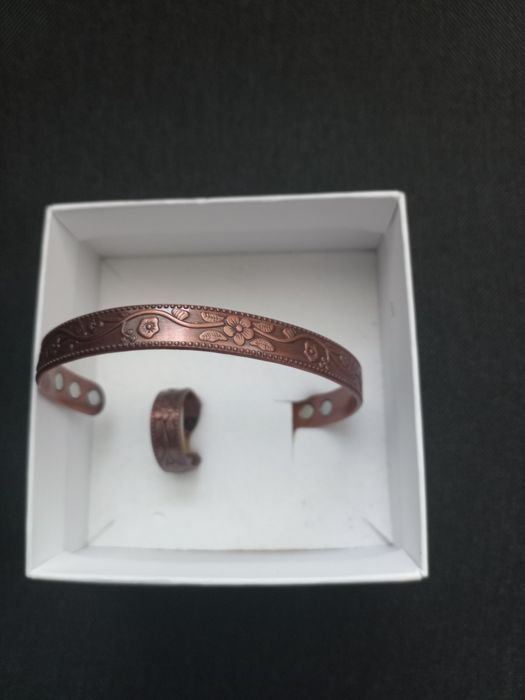 Bransoletka + pierścionek magnetyczne zestaw