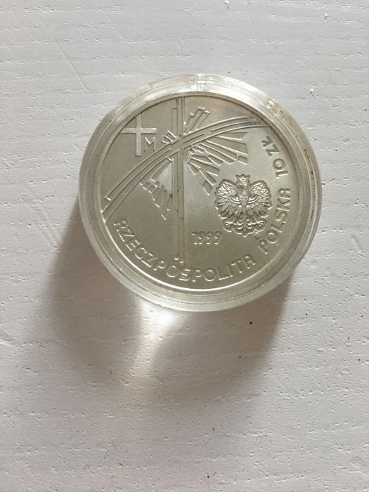 Jan Pawel 2 Pielgrzym 10 zl 1999rok srebro