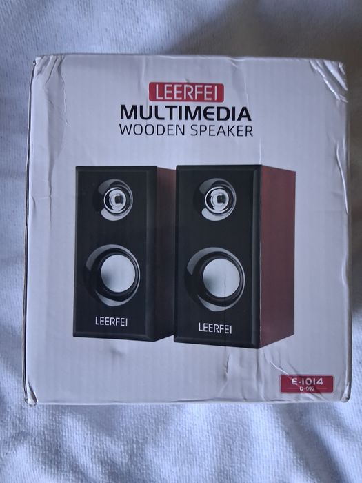 Colunas Multimédia em madeira Wooden Speaker Leerfei