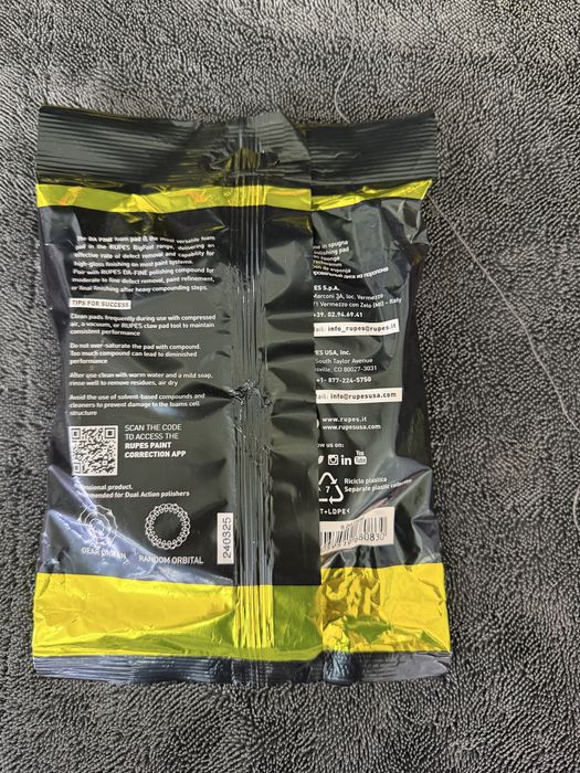 RUPES D-A Fine 150 mm pady polerskie żółte BigFoot 8 szt. NOWE