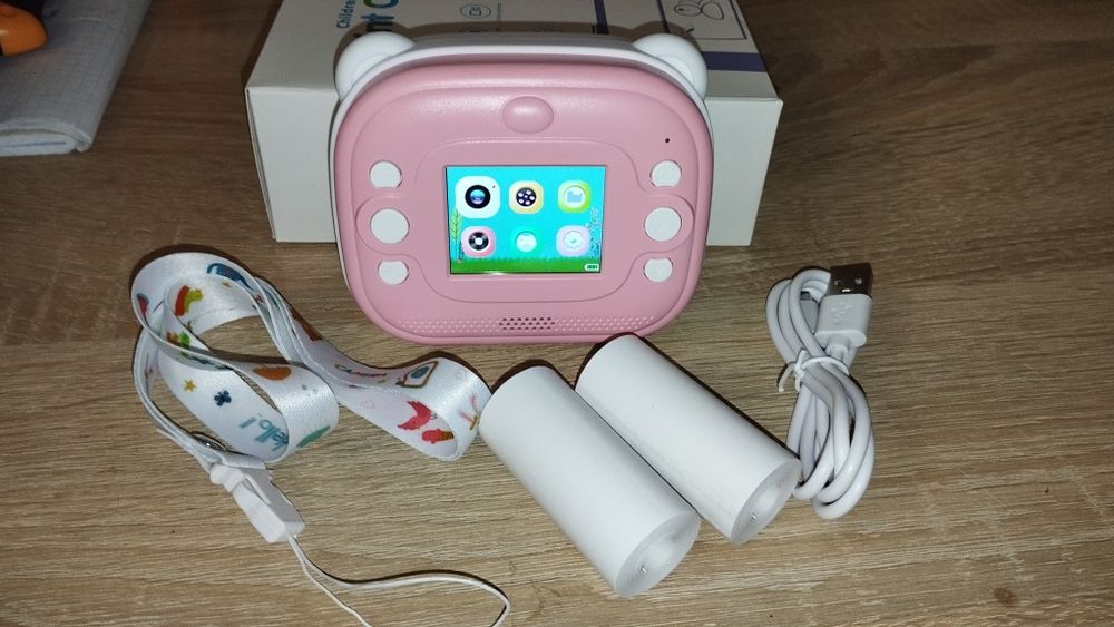 Дитячий фотоапарат з екраном та функцією моментального друку фото