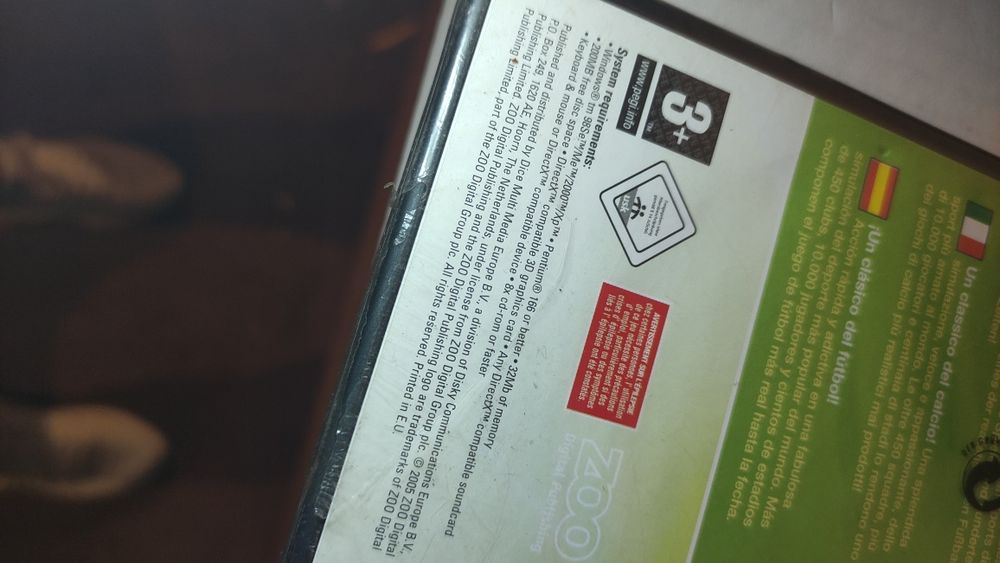 Actua Soccer 3 PC Folia