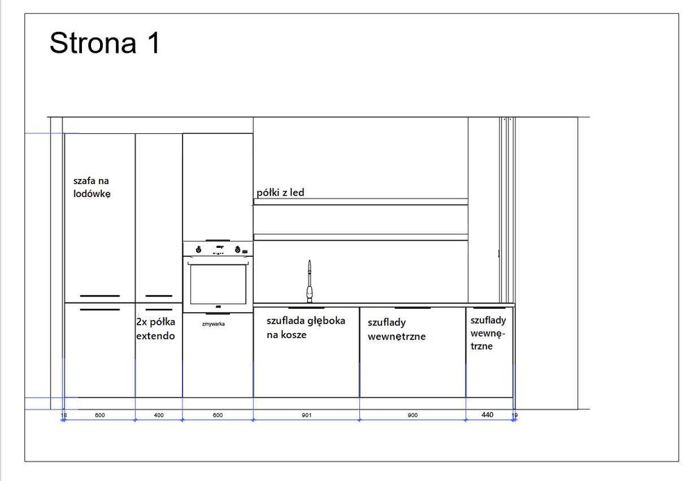 Meble Kuchenne Premium Antyfinger, RABAT 20tysięcy! okucia blum