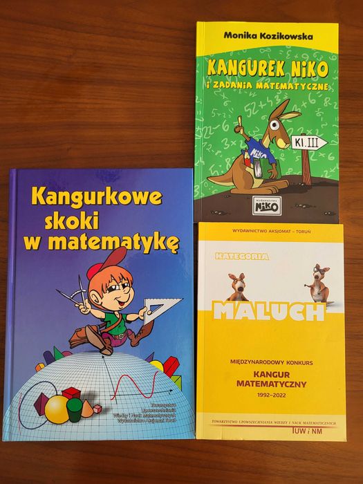Książki,zadania konkurs matematyczny KANGUREK 3szt