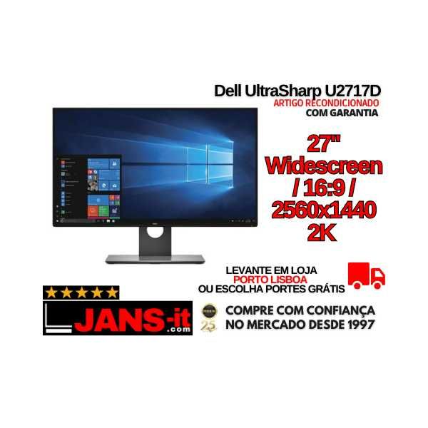 Monitor Dell UltraSharp U2717D | 27" | 16:9 | 2560x1440 2K - Grade B64740036119297120