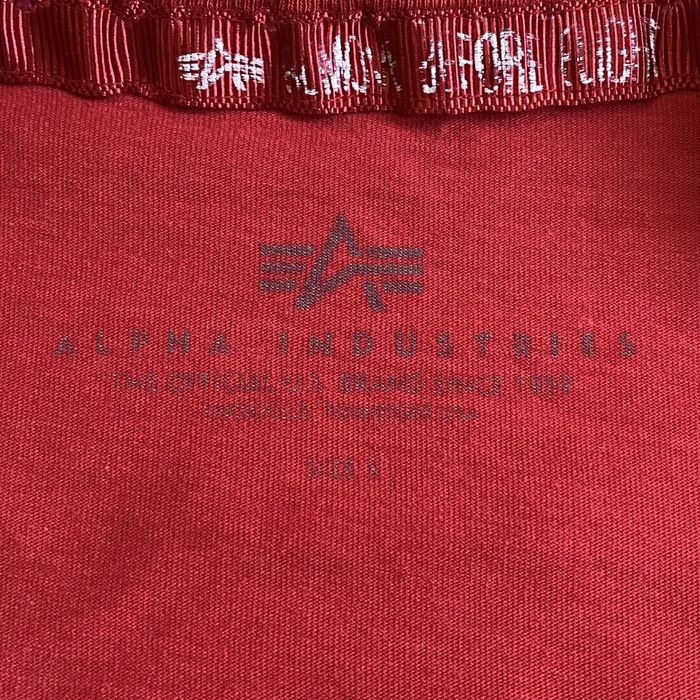 Футболка червона від alpha industries , чоловіча футболка альфа