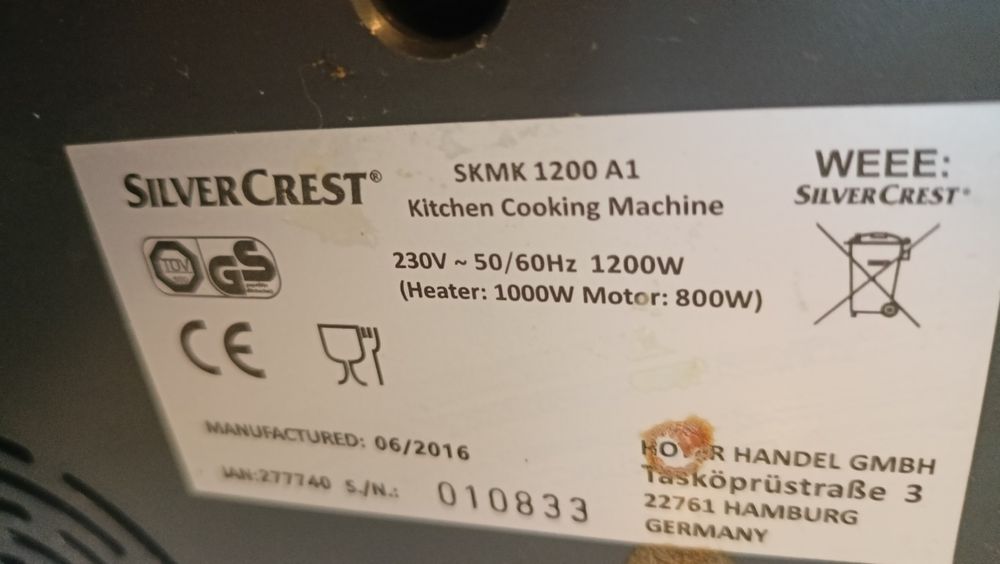 Monsieur Lidlomix silver crest cooking machine