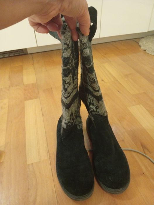 Buty zimowe kozaki święta 38/39 zamsz Gore-Tex oficerki