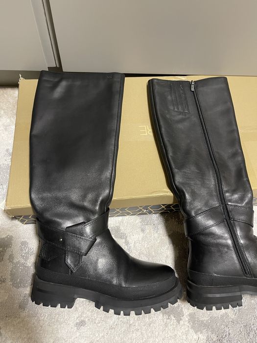 Шкіряні єврозимa attizzare чоботи сапоги 36 ботфорти зимние кожаные