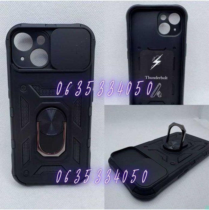 Противоударный чехол для iPhone 13 14 15 Plus Pro Max кольцо магнит