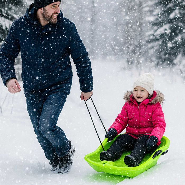 Ślizg sanki NOWE zielone/różowe
