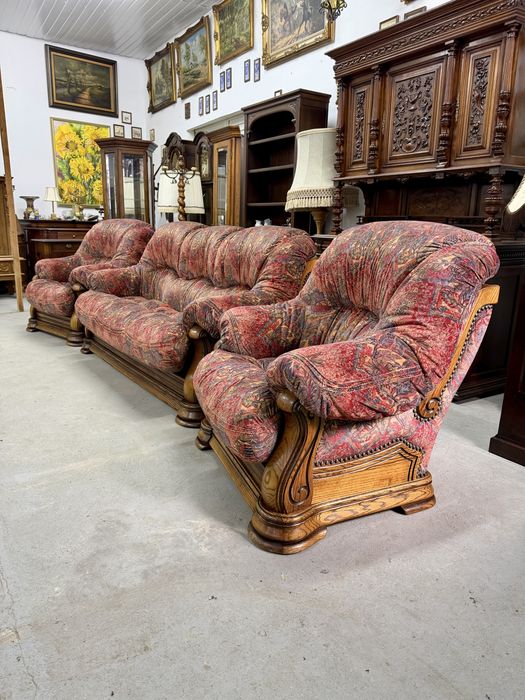 Велюровий гарнітур 3+1+1 диван комплект на дубе Мебель из Голландии