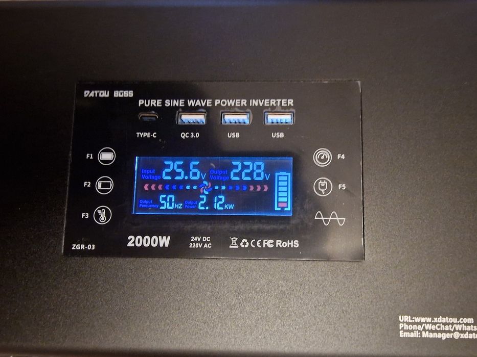 Інвертор 24v, 2000w (4000w), чистий синус