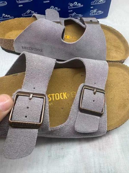 Klapki Birkenstock_Arizona_Suede_Desert_Dust_Gray_Regular R.39