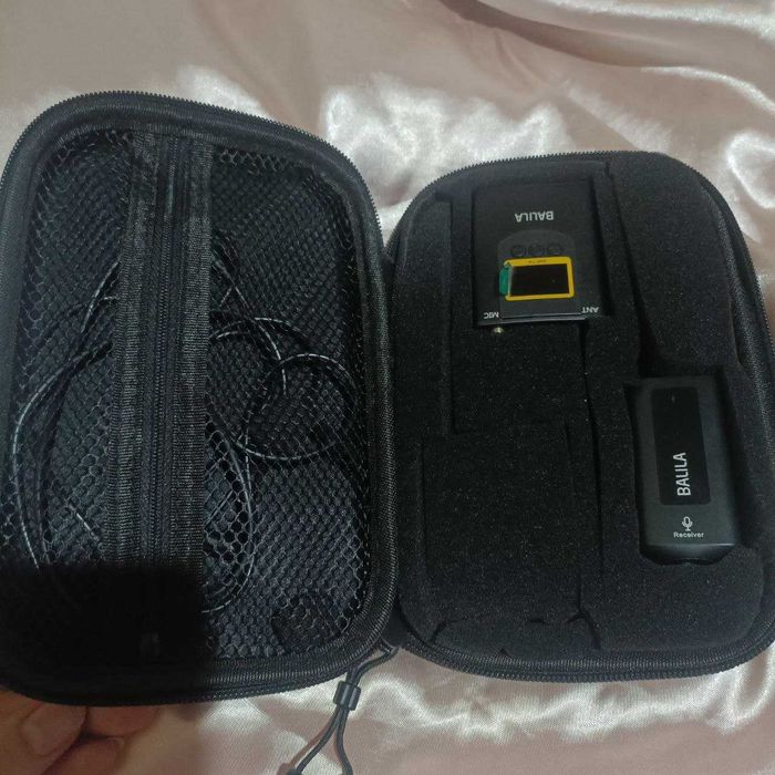 Беспроводной петличный UHF микрофон с ЖК, 1 передатчик и 1 приемник, ,