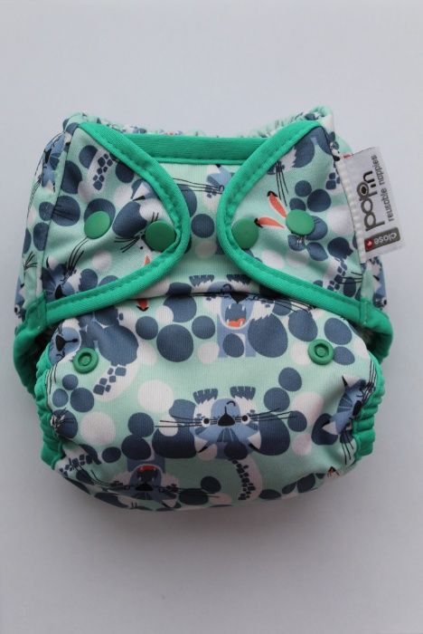 CLOSE POP IN OS AIO SIO Snow Leopard Napy Pieluszka Wielorazowa