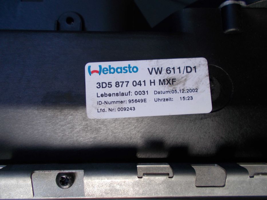 vw PHAETON 3.2 v6 02r szyberdach 3D5.877041 H