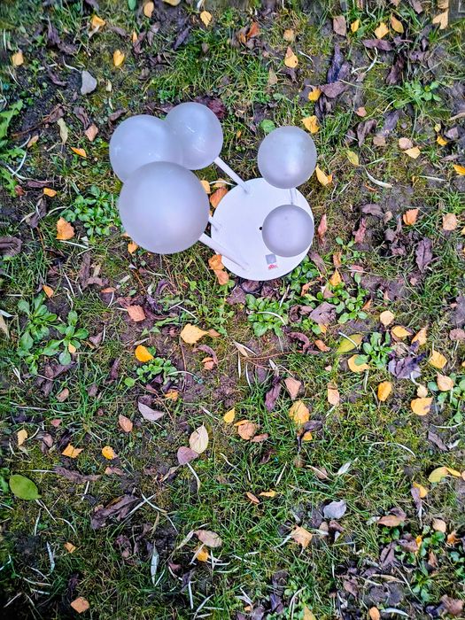 Biały elegancki żyrandol z 5 lampkami