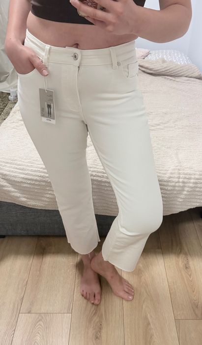 Białe jeansy Mango Flare Sienna nowe z metka