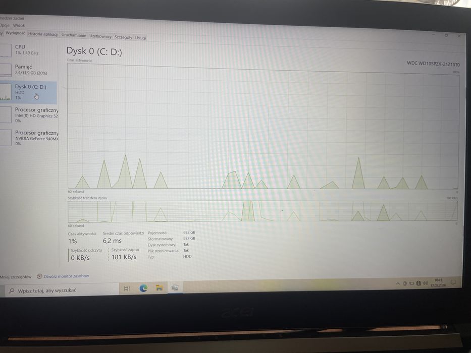 Laptop Acer aspire