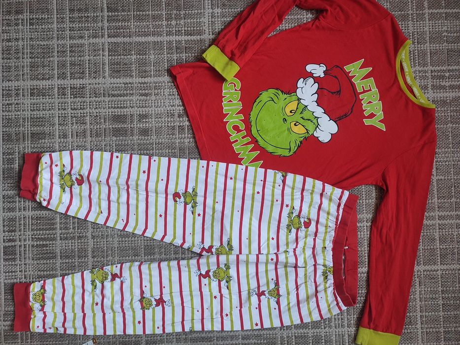 Котонова новорічна піжама Грінч 140-146см