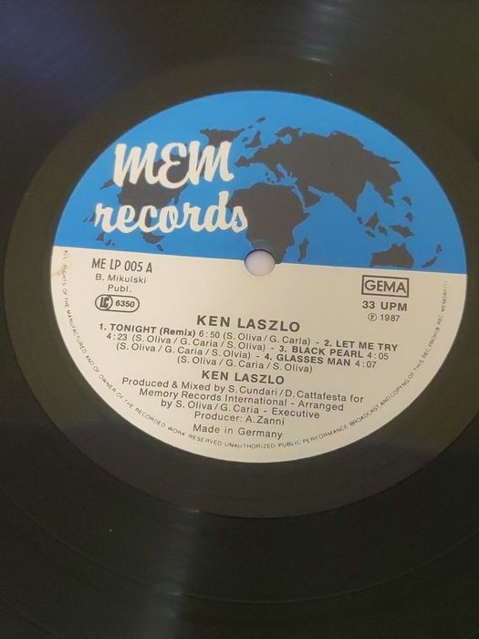 Ken Laszlo-Ken Laszlo, album winylowy Italo disco