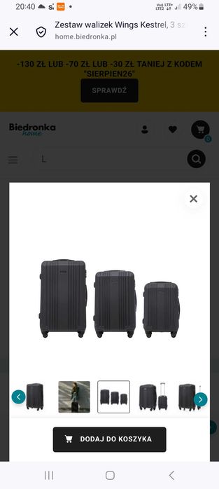 Kpl walizek WINGS