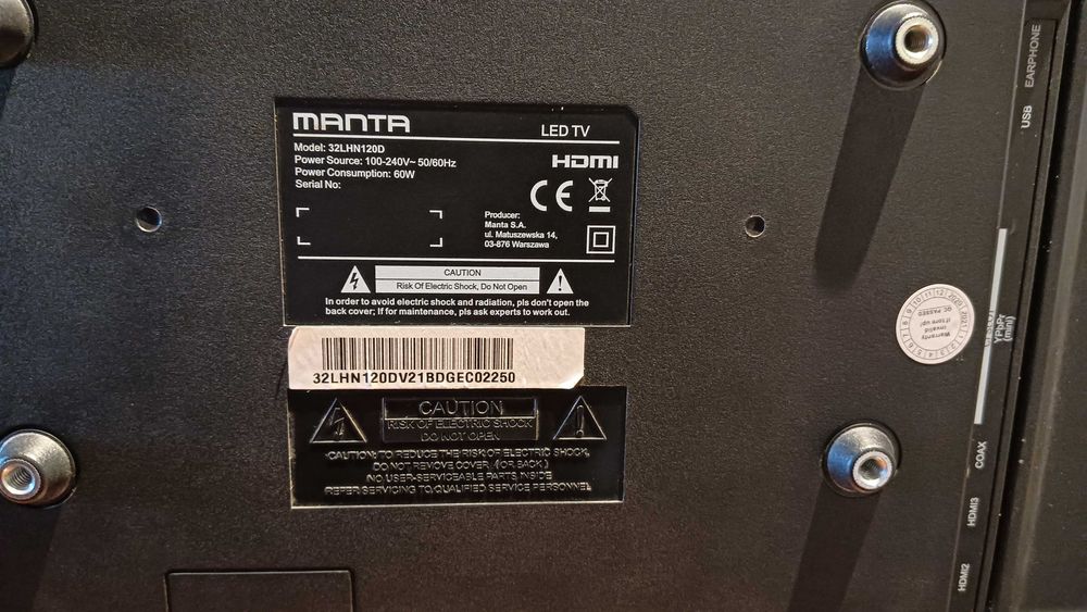 Televisão LED Manta 32LHN120D de 32 polegadas