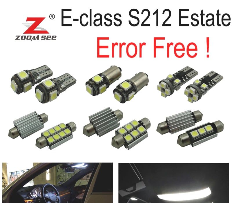 KIT COMPLETO DE 26 LÂMPADAS LED INTERIOR PARA MERCEDES E CLASE S212 ESTATE WAGON E200 E250 E300 E350 E400 E500 E550 E63 AMG 10-