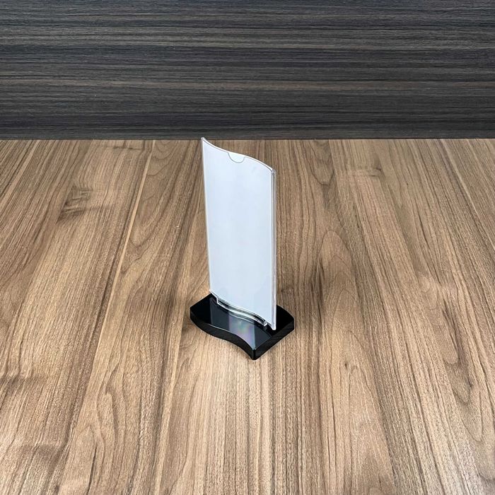 Expositores menu pé retangular